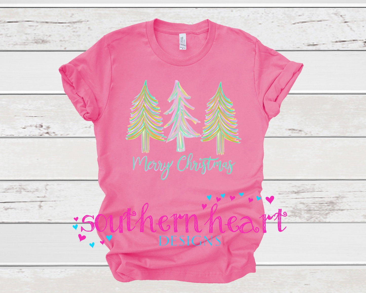 Colorful Christmas Trees T Shirt